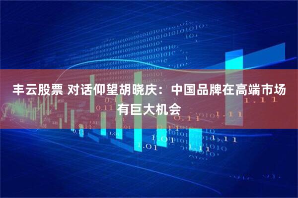 丰云股票 对话仰望胡晓庆：中国品牌在高端市场有巨大机会