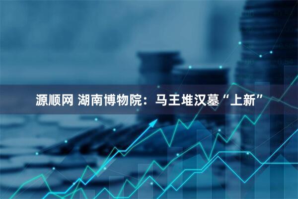 源顺网 湖南博物院：马王堆汉墓“上新”
