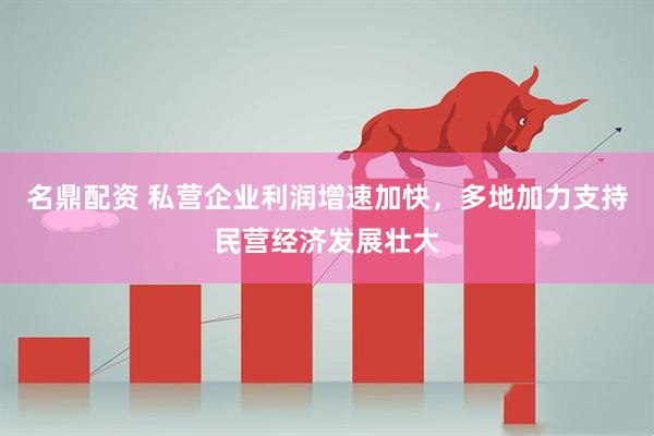 名鼎配资 私营企业利润增速加快，多地加力支持民营经济发展壮大